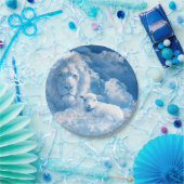 Lonen en lammeren in wolken papieren bordje (Feest)