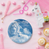 Lonen en lammeren in wolken papieren bordje (Feest)