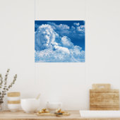 Lonen en lammeren in wolken poster (Keuken)