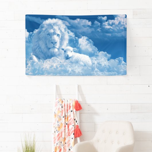 Lonen en lammeren in wolken spandoek (Insitu)