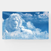 Lonen en lammeren in wolken spandoek (Horizontaal)