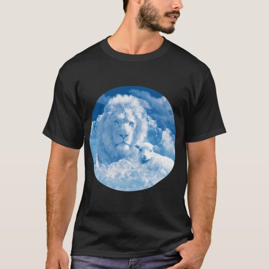 Lonen en lammeren in wolken t-shirt (Voorkant)