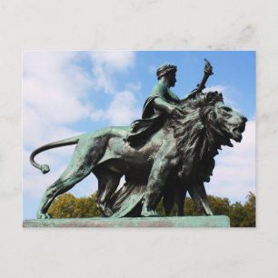 Lonen- en man-standbeeld briefkaart