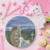 Lonen en producten van de lammeren papieren bordje (Feest)