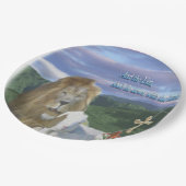 Lonen en producten van de lammeren papieren bordje (Gekanteld)