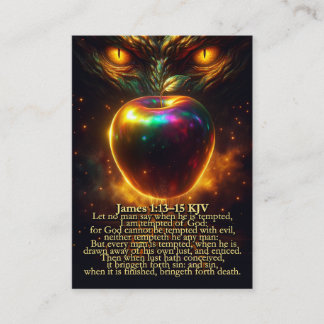 Lonen - James 1:13-15 en Romeinen 6:23 KJV Kaart B Visitekaartje