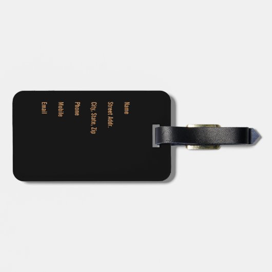 Lonen met aanpasbare tekst bagagelabel (Achterkant horizontaal)