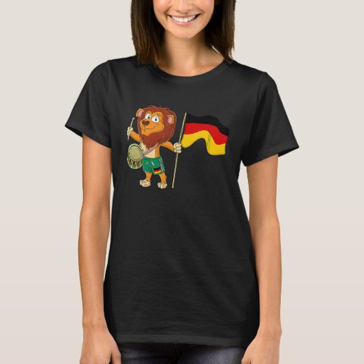 Lonen met de Duitse vlag T-shirt (Voorkant)