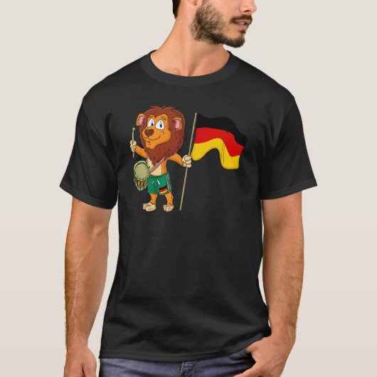 Lonen met de Duitse vlag T-shirt (Voorkant)
