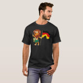 Lonen met de Duitse vlag T-shirt (Voorkant volledig)