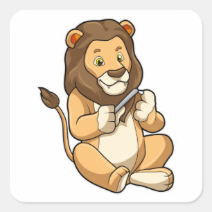 Lonen met pijlen op de spoorstaaf vierkante sticker