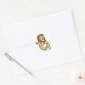 Lonen met pijlen op de spoorstaaf vierkante sticker (Envelop)