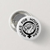 Lonen voor Button van huishoudelijk werk (Voorkant /achterkant)