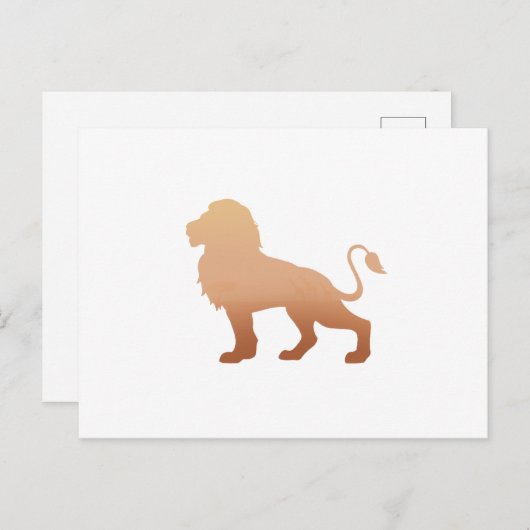 Lonensilhouet - Kies achtergrondkleur Briefkaart (Voorkant / Achterkant)