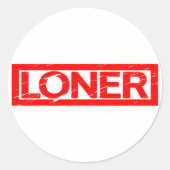 Loner Stamp Ronde Sticker (Voorkant)