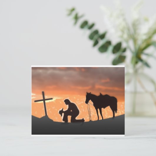 Lonesome Cowboy Briefkaart (Staand voorkant)