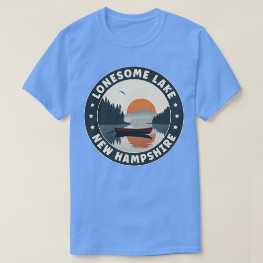 Lonesome Lake New Hampshire zonsondergang T-shirt (Design voorkant)