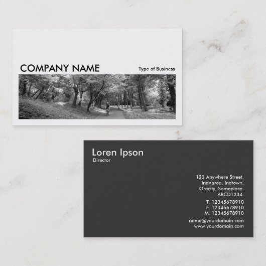 Long Afbeelding 0102 - Cycle Way B&W Visitekaartje (Voorkant / Achterkant)