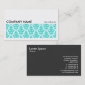 Long Afbeelding 0115 - Aqua Damask Pattern Visitekaartje (Voorkant / Achterkant)