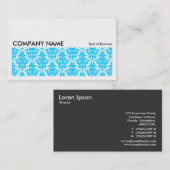 Long Afbeelding 0122 - Sky Blue Damask Pattern Visitekaartje (Voorkant / Achterkant)