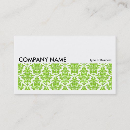 Long Afbeelding 0128 - Martian Green Damask Visitekaartje (Voorkant)