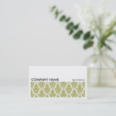 Long Afbeelding 0133 - Olive Damask Visitekaartje (Staand voorkant)