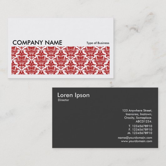 Long Afbeelding 0135 - Ruby Damask Visitekaartje (Voorkant / Achterkant)