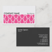 Long Afbeelding 0136 - Neon Red Damask Visitekaartje (Voorkant / Achterkant)