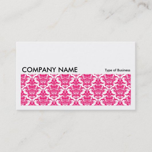 Long Afbeelding 0136 - Neon Red Damask Visitekaartje (Voorkant)