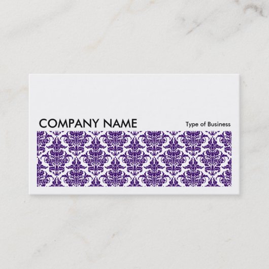Long Afbeelding 0137 - Deep Paarse Damask Visitekaartje (Voorkant)