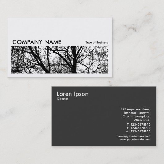 Long Afbeelding 0162 - Silhouetted Branches HC Visitekaartje (Voorkant / Achterkant)