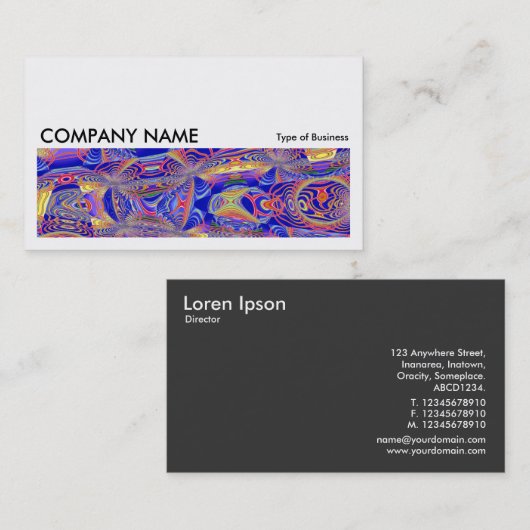 Long Afbeelding 0192 - Fractal Abstract 061012a Visitekaartje (Voorkant / Achterkant)