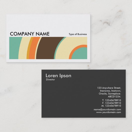 Long Afbeelding 0201 - Colorful Circle 02 Visitekaartje (Voorkant / Achterkant)