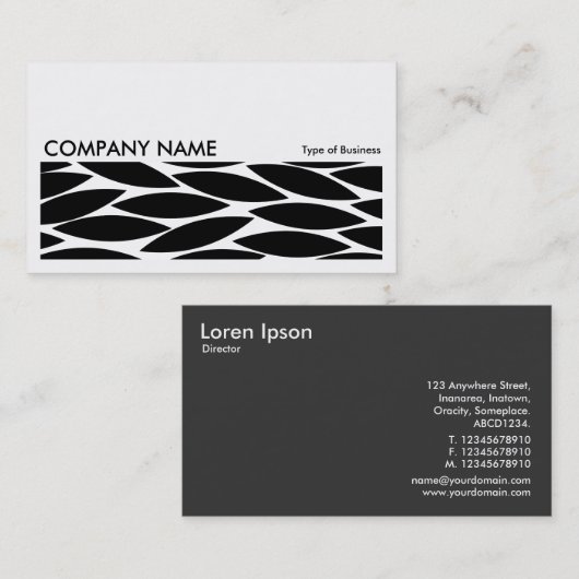 Long Afbeelding 0216 - Abstracte bladeren Visitekaartje (Voorkant / Achterkant)