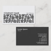 Long Afbeelding 0218 - 041113 - zwart op wit Visitekaartje (Voorkant / Achterkant)