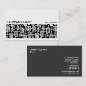 Long Afbeelding 0219 - 041113 - White on Black Visitekaartje (Voorkant / Achterkant)