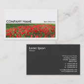 Long Afbeelding 0233 - Bed of Red Tulips 02 Visitekaartje (Voorkant / Achterkant)