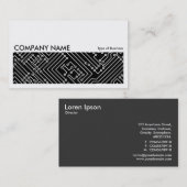 Long Afbeelding 0243 - Circuitry - White on Black Visitekaartje (Voorkant / Achterkant)