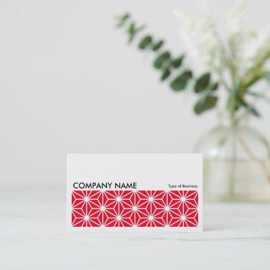 Long Afbeelding 0249 - Asanoha Pattern - Red e6001 Visitekaartje (Staand voorkant)