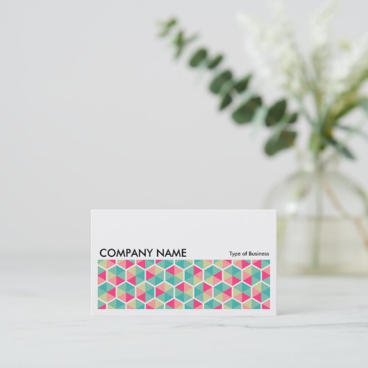 Long Afbeelding 0252 - Hexagon Pattern 02 Visitekaartje (Staand voorkant)