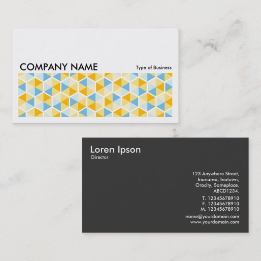 Long Afbeelding 0253 - Hexagon Pattern 03 Visitekaartje (Voorkant / Achterkant)