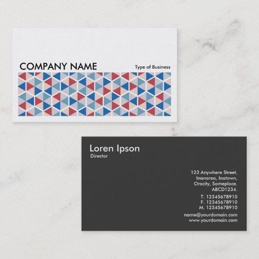 Long Afbeelding 0255 - Hexagon Pattern 05 Visitekaartje (Voorkant / Achterkant)