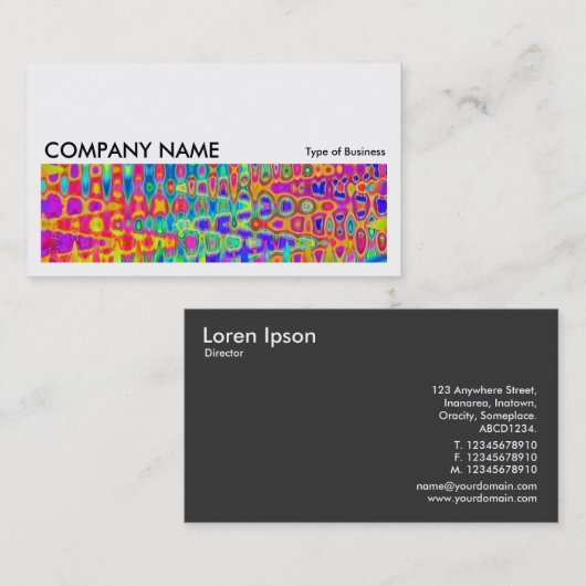 Long Afbeelding 044 - kleurrijk Abstract Visitekaartje (Voorkant / Achterkant)