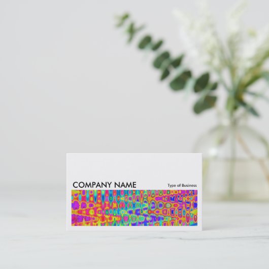 Long Afbeelding 044 - kleurrijk Abstract Visitekaartje (Staand voorkant)