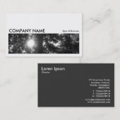 Long Afbeelding 057 - Sun Through Trees B&W Visitekaartje (Voorkant / Achterkant)