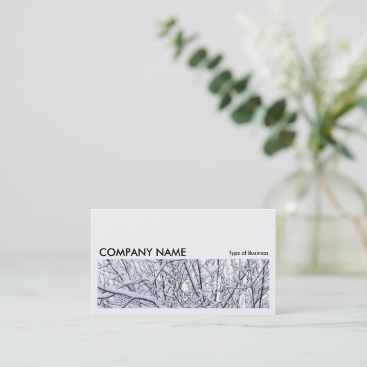 Long Afbeelding 075 - Snowy Branches v2 Visitekaartje (Staand voorkant)