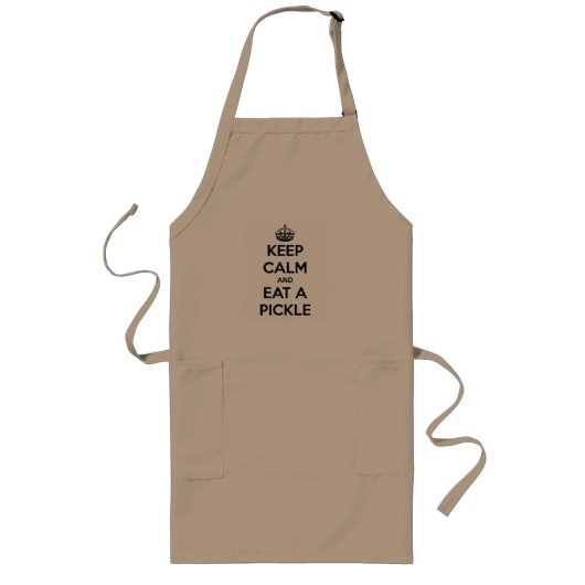 Long Apron - Keep Calm and Eat a Pickle Lang Schort (Voorkant)