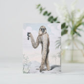 Long Armed Gibbon Ape Art Briefkaart (Staand voorkant)
