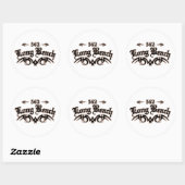 Long Beach 562 Ronde Sticker (Vel)