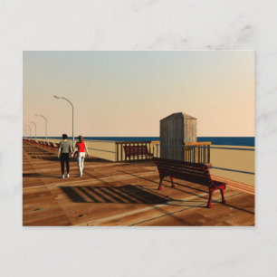 Long Beach Boardwalk, Long Island, New York Briefkaart